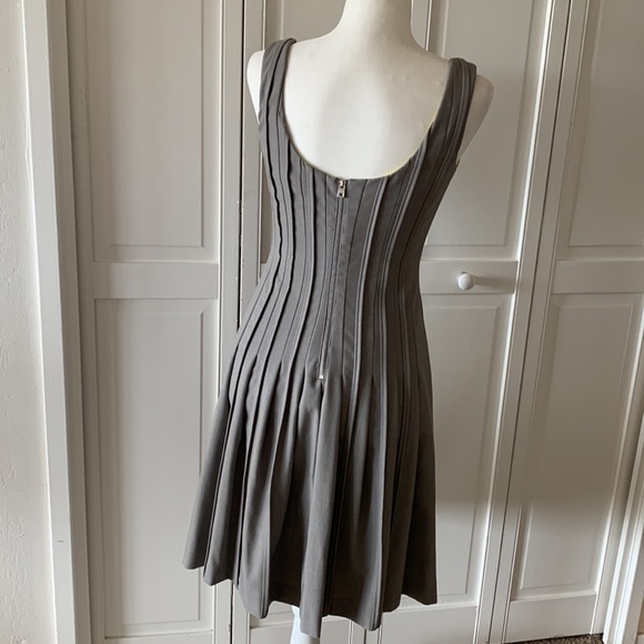 Andrew Marc, Marc New York, Gray Pleated A-Line Dress - size 2 - Picture 5 of 8
